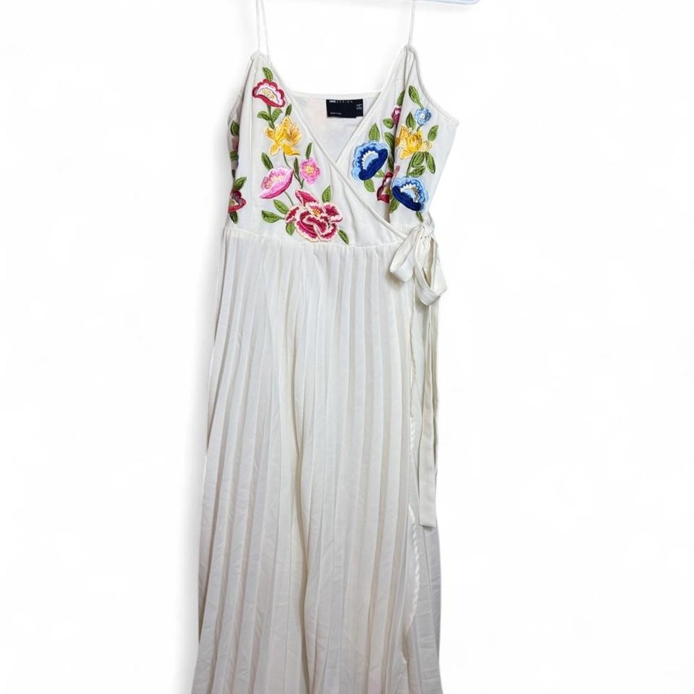 ASOS Boho Cream Maxi Dress w/ Floral Embroidery